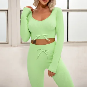 Gym Wear Sets Seamless Sports Top Leggings Activewear Set