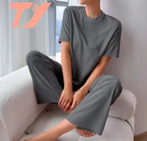 Pijama de bambú sólido para mujeres