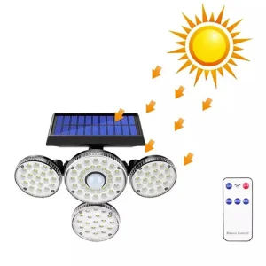 High Quality 89LED Wireless Solar Security Wall Light Waterproof Garden Motion Sensor Solar Flood Security Light