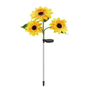 Sunflower Solar Lights Decorative Outdoor Garden Patio Light Automatic On/Off Led Yard Warm White Landscape Lawn Path Waterproof
