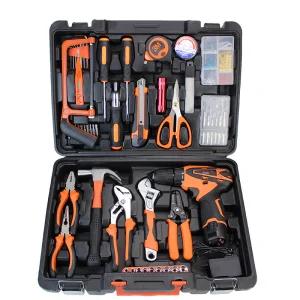 Conjunto de Ferramentas Elétricas de Alta Qualidade para Casa, Caixa de Ferramentas Amarela, Conjunto Personalizado de Ferramentas Sem Fio para Madeira