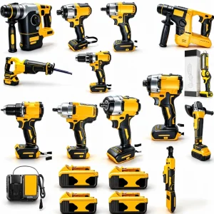 13PCS 18V Brushless Power Tool Combo Kit