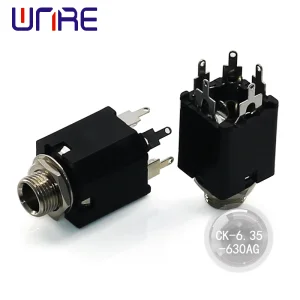 OEM Headphone Socket CK-6.35-630AG Audio Equipment, Threaded, black, 5 pin Manufacturers, Suppliers