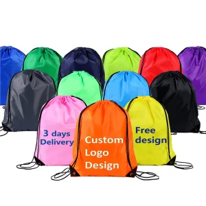 Waterproof Custom 420D Polyester Drawstring Backpack