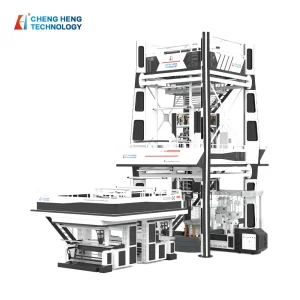 Low Energy Consumption High Speed HDPE LDPE Blown Film Extruder Mutilayer Three Layers ABC Plastic PE Film Blowing Machine
