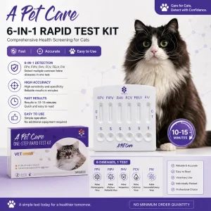 High Sensitivity 6-in-1 Feline Rapid Test Kit Medical Grade Cat Infectious Disease Diagnostic Combo Test Kit