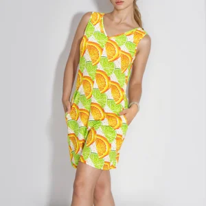 Vestido de verano casual suave de bambú para chicas, vestido de dormir