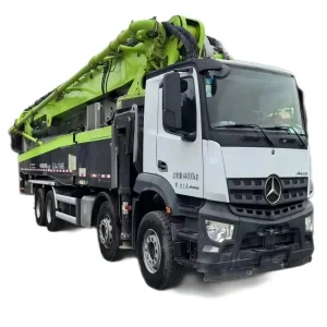 Benz Chassis 56m 59m 63m Sanny Used Truck-Mounted Concrete Pump Boom Pump