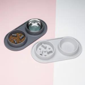 Slow Feeder Pet Bowl Stainless Steel