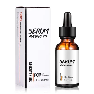 Suero Facial de Cuidado de la Piel Iluminador de Vitamina C Orgánica Pura 20%