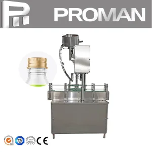 Fully Automatic Tonic Water Vinegar Drinks Ropp Aluminium Cap Lid Capper Bottle Rotary Sealing Capping Machine