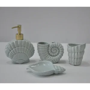ODM Ocean series shell shaped bathroom four piece set Factories, Product