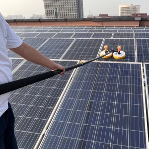Factory-Price Solar Panel Cleaning Brush Water-Spray Cleaning Pole with High-Pressure Pump