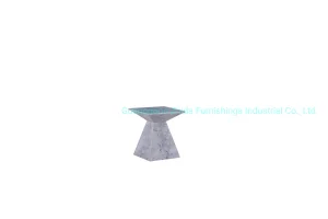 White Natural Marble Tea Table and Stool with Fashion Style