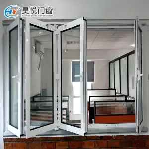 Industrial Grade Aluminum Sliding Folding Window With Enhanced Sound Insulation and Heat Proof Capability