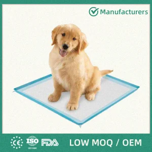 Tapetes para filhotes azuis descartáveis, absorventes, folhas de higiene, tapetes de incontinência para pets, tapetes de treinamento para filhotes, tapetes para urina de cães, promoção de fábrica na China