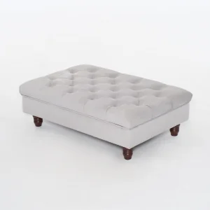 Modern 51-inch Light Grey Storage Ottoman
