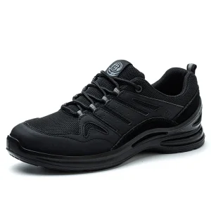 CHITED Unisex Safety Shoes Black Microfiber Leather Insulation Breathable PU Outsole Autumn Outdoor Work