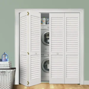 Interior Modern Wooden Louver Cabinet Bifold Closet Door with Hinge