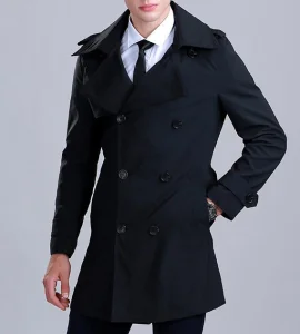 Men′ S Windbreaker Made in China Coat/Can Export High-Quality Fabric Leisure Trench Coat