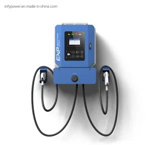 DC Fast 30kw Wall Mount EV Charger for Residential and Parking Area AC 22kw Option Electric Vehicle Recharging Station Point