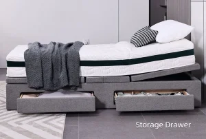 Adjustable Bed Base with Remote Control and Massage Function for Home Furniture