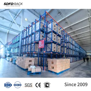 Efficient Drive-In Rack Drive-Through Pallet Racking System Cold Rolled Steel Rivet Racking Heavy Duty Card Slot Assembly