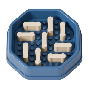 Slow Feeder Bowl for Dogs Anti-Choke Adjustable Difficulty Anti-Spill PP Solid Eco-Friendly Pet Bowl