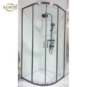 6mm Tempered Glass Wet Room Pivot Quarter Circular Modern Shower Glass Door