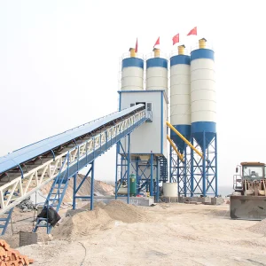 High-Performance Concrete Mixing Plant with Integrated Cement Storage