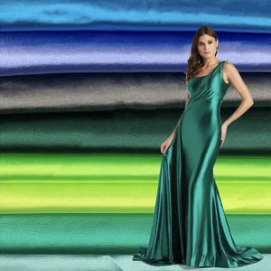 Stretch 4 Way 90 Polyester 10 Spandex Heavy Weight Satin for Dress