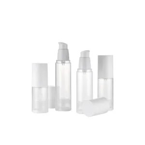 New Design Refillable Plastic Cosmetic Airless Bottle with Lotion Transparent PP Bottle