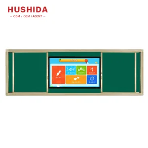 Factory Direct Sale Interactive Digital White Boards Push Pull Blackboard Sliding Chalkboard for Classrooms