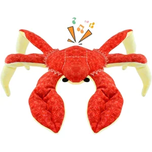 Crab Tug-of-War Plush Dog Toy - Interactive Squeaky Chew Toy