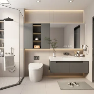 Factory Outlet Multiple Repurchase Wooden Double Sink Bathroom Cabinets with for Modern Furniture Laundry Room Shower MDF Bathroom Vanity