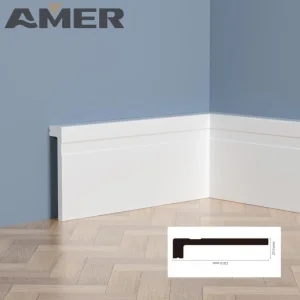 Polystyrene Mildew Proof Waterproof Flooring Accessories PVC PS Skirting Board