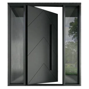 Popular Modern Style Double Security Wrought Iron Front Entry Metal Main Door