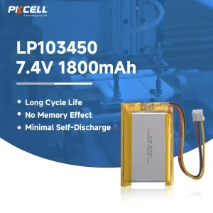 Hot Selling Lp103450 7.4V 1800mAh Rechargeable Polymer Best Quality Lithium Battery Pack