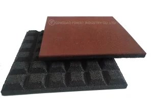 Popular Durable 500mm X 500mm Recycled Rubber Flooring Tile for Gym
