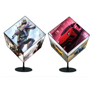 High Quality Column Pillar Five Sides LED Magic Cube Screen Display for Advertising