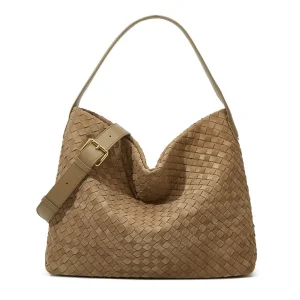 Bolso de cubo clásico tejido de PU