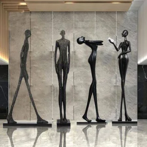 Indoor Home Decoration Modern Design Life Size Bronze Human Body Abstract Art Sculpture