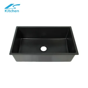 Modern Multifunctional Quartz Stone Black Granite Composite Kitchen and Bathroom Sink