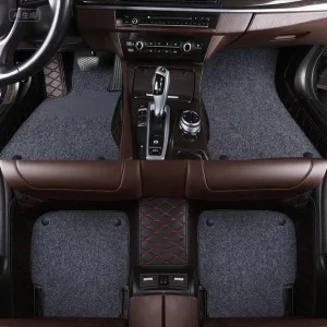 Alfombrilla de piso de cuero antideslizante y libre de olores para modelo de automóvil Pentium T77 5D 2025 diseñada para la posición delantera, compatible con Byd M6