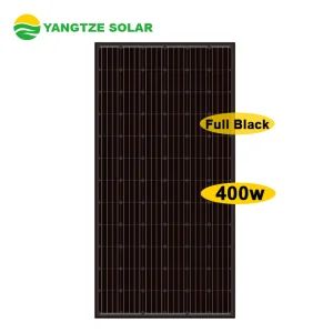 Yangtze 25 Years Warranty Highest Efficiency 380W 390W 400W Black Solar Panel 500W Black Solar Panel Monocrystalline