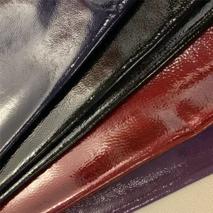 Genuine Handfeeling Patent PU Varnish Leather Microfiber for Car Seat Upholstery Furniture