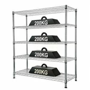 5-Tier Chrome Wire Shelving