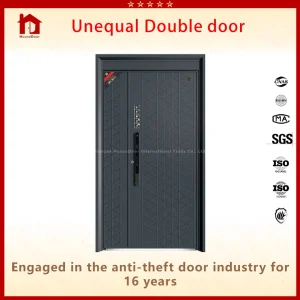 Exterior Aluminium Alloy Double Door for Residential House Entrance Custom Design Available