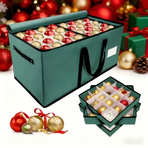 8-Tray 128-Cap Xmas Decor Storage Box with Dividers