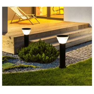 Outdoor Solar Bollard Light 500lm LED Lawn Light 3000/6000K Lighting Color Waterproof IP65 Height 30cm 60cm 80cm DC AC Electric